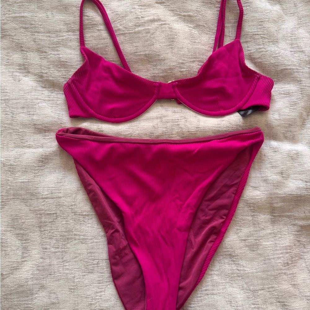 Beach Riot Pink Bikini Set - Picture 2 of 5